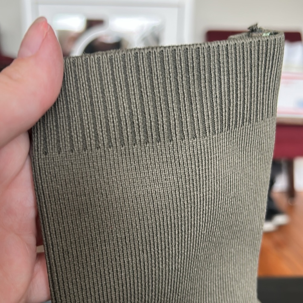 Zara Elegant Olive Sock Ankle Boots - Picture 6 of 9